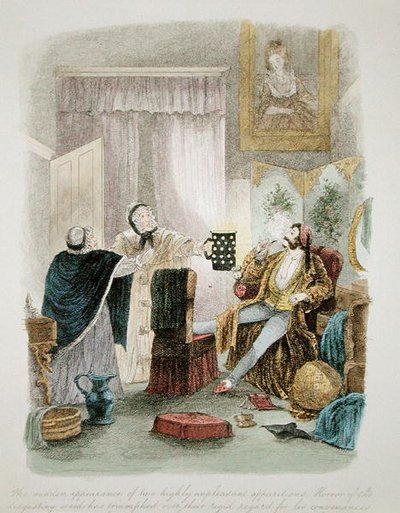 Illustrazione da Visita di un raffinato londinese alle sue zie nubili in campagna, pubblicato nel 1859 da Theo Theo